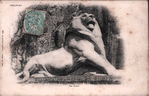 Cpa belfort le lion - belfort,
