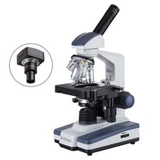 AmScope 40X-2500X Monoculaire LED Composé Microscope+1.3MP USB 2.0 C-Support