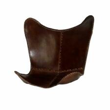 Housse De Remplacement Pour Chaise Papillon En Cuir Marron Foncé Pour Salon