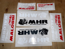 Lot 6 stickers - autocollants de 2 pièces MALOSSI MHR LION soit 12 pièces