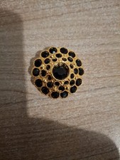 bouton haute couture Métal Doré Et Pierre 33mm