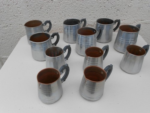 Lot ancien pot lait cuivre - ancien,