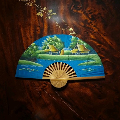 Grand éventail mural vintage - Éventail,