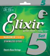 Jeu 5 cordes Stainless Steel Elixir pour Basse 45-130 (Long Scale)