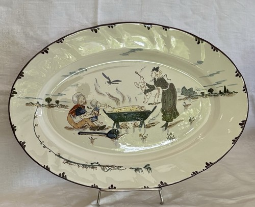 Grand plat ovale faience - plat, en