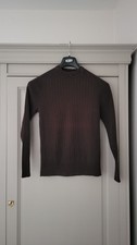 Pull marron manches longues
