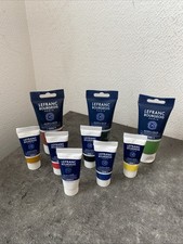 9 Tubes Acrylique Lefranc Bourgeois Peinture Entamé Occasion 