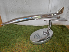 Avion Concorde Air France en aluminium sur socle longueur 31cm