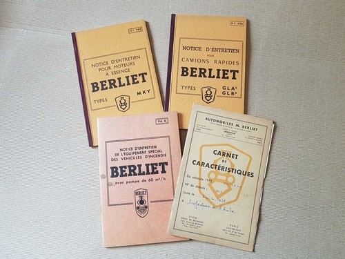 Lot notices berliet glb - notices, r