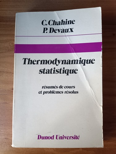 Chahine devaux thermodynamique - chahine,