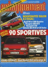 ECHAPPEMENT n°192 10/1983 AUDI 90 & 200 QUATTRO CX TURBO BW GTI1.9 OPEL KADETT