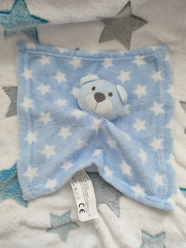 Doudou ours plat carre - , etoiles