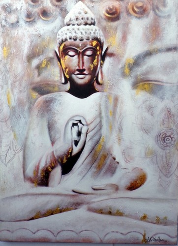 Tableau peinture bouddha - tableau,