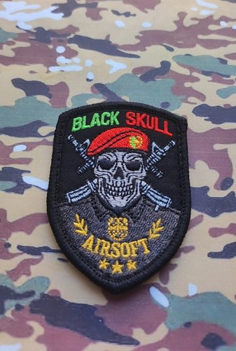 Patch airsoft black skull - airsoft,