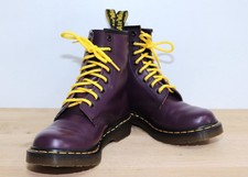 Boots Bottines Dr MARTENS 1460W 8 Oeillets Cuir Violet P37 4UK