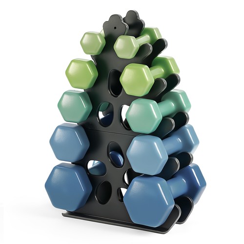 Support halteres 5niveaux - support,