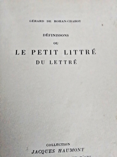 Definissons petit - ou,