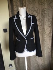 MAGNIFIQUE VESTE IT HIPPIE T S NOIRE EFFET COLLÈGE VINTAGE RETRO NOIRE ET GRISE