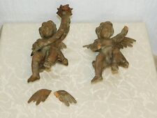 Paire De Putti En Bois ! Anges