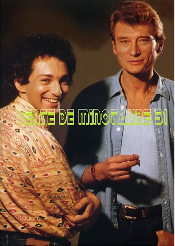 Johnny hallyday chemise bleue - johnny,