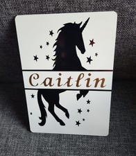 Peste de porte licorne pour enfants avec nom