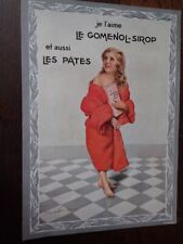 GOMENOL SIROP PREVET par FREDERIQUE VALLET BISSON pub papier ILLUSTRATION 1929