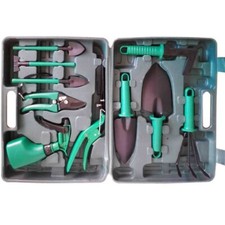 BOORAK Mallette d'outils de jardinage 10 outils