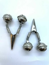 2x Cloches, Anneaux de Canne à Pêche, Métal, Clips de Détecteurs de Touche, 7cm