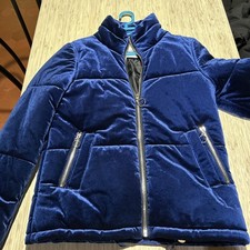 Jolie Veste Doudoune Manteau Blouson Chaud Bleu Nuit Taille S 36 Pimkie Velours