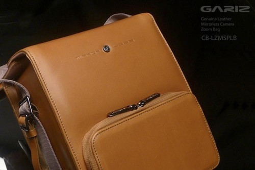 Gariz leather camera light bag - leather,