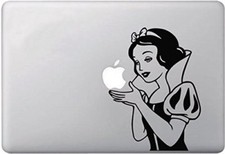 Autocollant pomme MacBook 15" Disney blanc neige N&W (avant 2016 Mo Pro/Air uniquement)