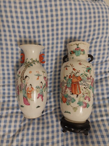 Chine deux vases en - ,
