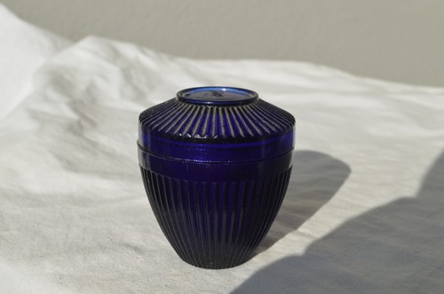 Verre bleu cobalt - , mercier