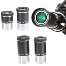 Oculaire télescope vue large 66 degrés 6mm 9mm 15mm 20mm compatible focalisate