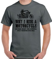 Moto T-Shirt Why I Ride A Hommes Drôle Motard Moto Yamaha Vélo Kawasaki