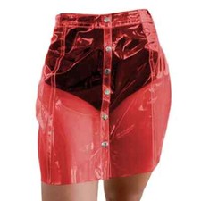 Mini jupes sexy en plastique transparent jupes moulantes pour femmes clubwear