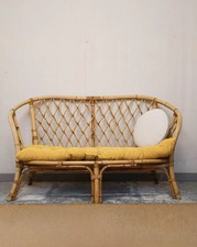 Martine, la banquette en rotin