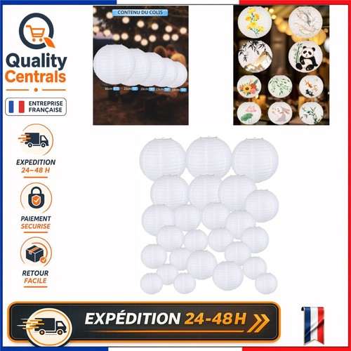 Lanternes papier blanches - , 30