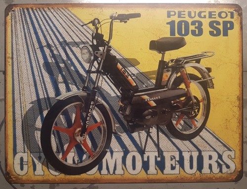 Plaque métal vintage peugeot - plaque,