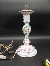 LUNEVILLE? BEAU PIED DE LAMPE ANCIEN AU DECOR VIEUX STRASBOURG