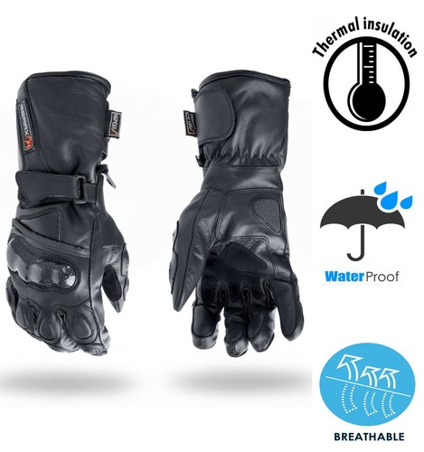 Gants moto cuir - de, en