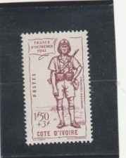 L7261 COTE D'IVOIRE timbre N° Y&T 163 de 1941 " Defense de l'Empire " Neuf **