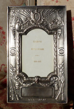 ANCIEN CADRE SOUVENIR 1914 - 1918 à POSER en métal argenté