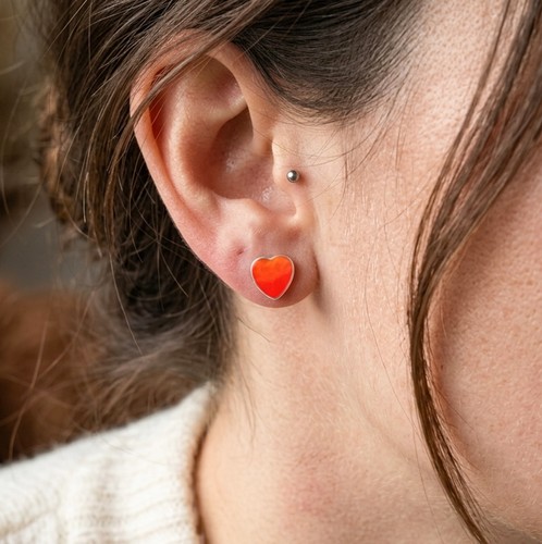 Boucles oreilles corail - boucles,