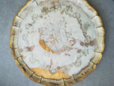 ANCIEN PLATEAU FLORENTIN BOIS PEINT & DORÉ VINTAGE FLORENTINE 33 cm diamètre
