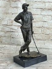 100% Solide Bronze Sculpture Statue Ben Hogan Mâle Golfeur SPORTS Souvenirs Golf