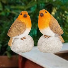 Lot de 2 figurines d'oiseaux