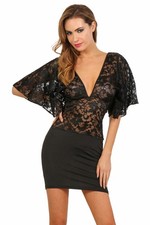 Robe Sexy Noire Dentelle