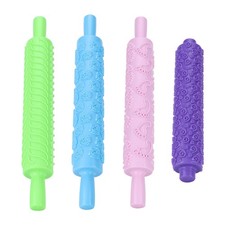 Fondant Rolling Pin Tool Plastic Embossing Roller Baking Pastry Cake Decorating
