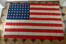 WW2 US ARMY GI DRAPEAU AMERICAIN USA 240 x 118 FLAG 48 ETOILES MATERIEL ORIGINAL